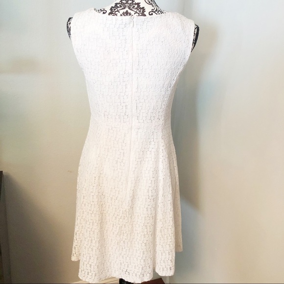 Connected Apparel White Lace A-Line Dress - Picture 4 of 6